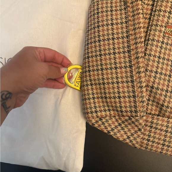 Fawn Design Houndstooth Backpack with Brown Accents | sold out style - Picture 3 of 4